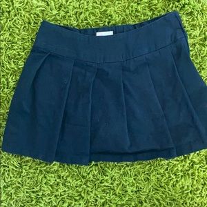 navy pleated skirt